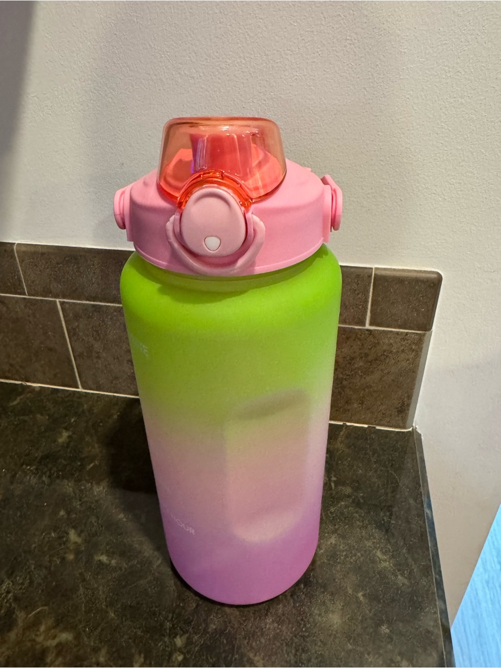 Colorful Ombre Water Bottle — Pink, Green, Purple
